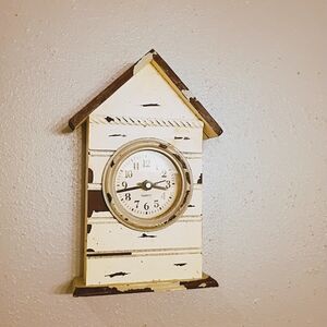 Vintage-Inspired Cream and Brown Wall Clock